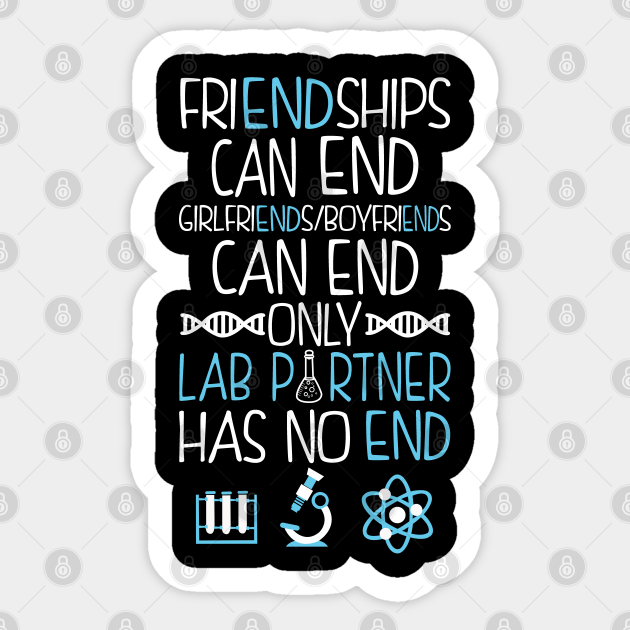 Lab Partner Humor Laboratory Sticker TeePublic